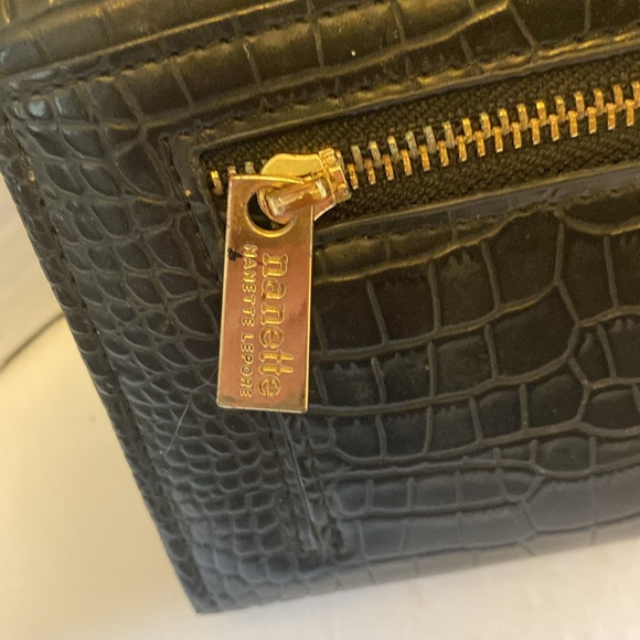 VGUC. Nanette Lenore simulated black alligator print trifold wallet. - Picture 4 of 16